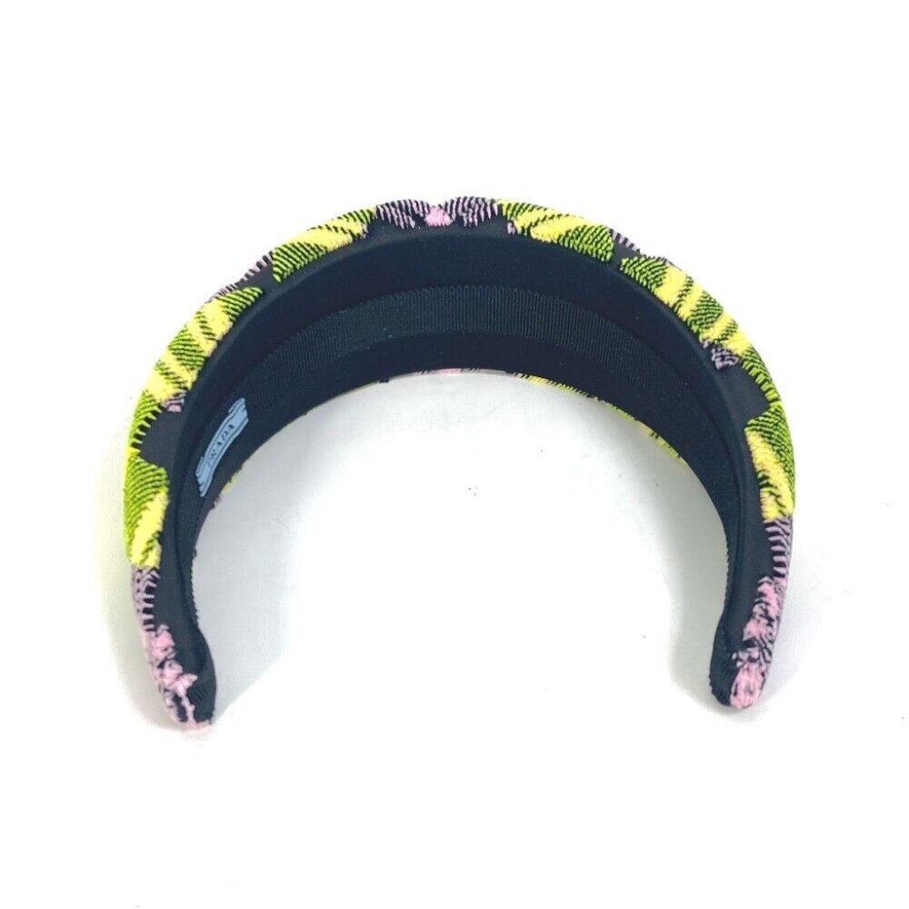 UNUSED PRADA pile triangle logo plate hair accessories hair band headband - Picture 3 of 8